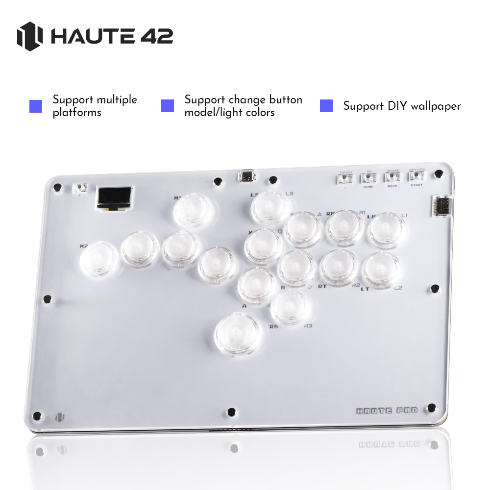 Arcade Stick For Ps5 Pc Switch - คอนโทรลเลอร์ Haute42- COSMOX แบบไม่มีคันโยก สำหรับเกมต่อสู้บน PC/PS3/PS4/PS5