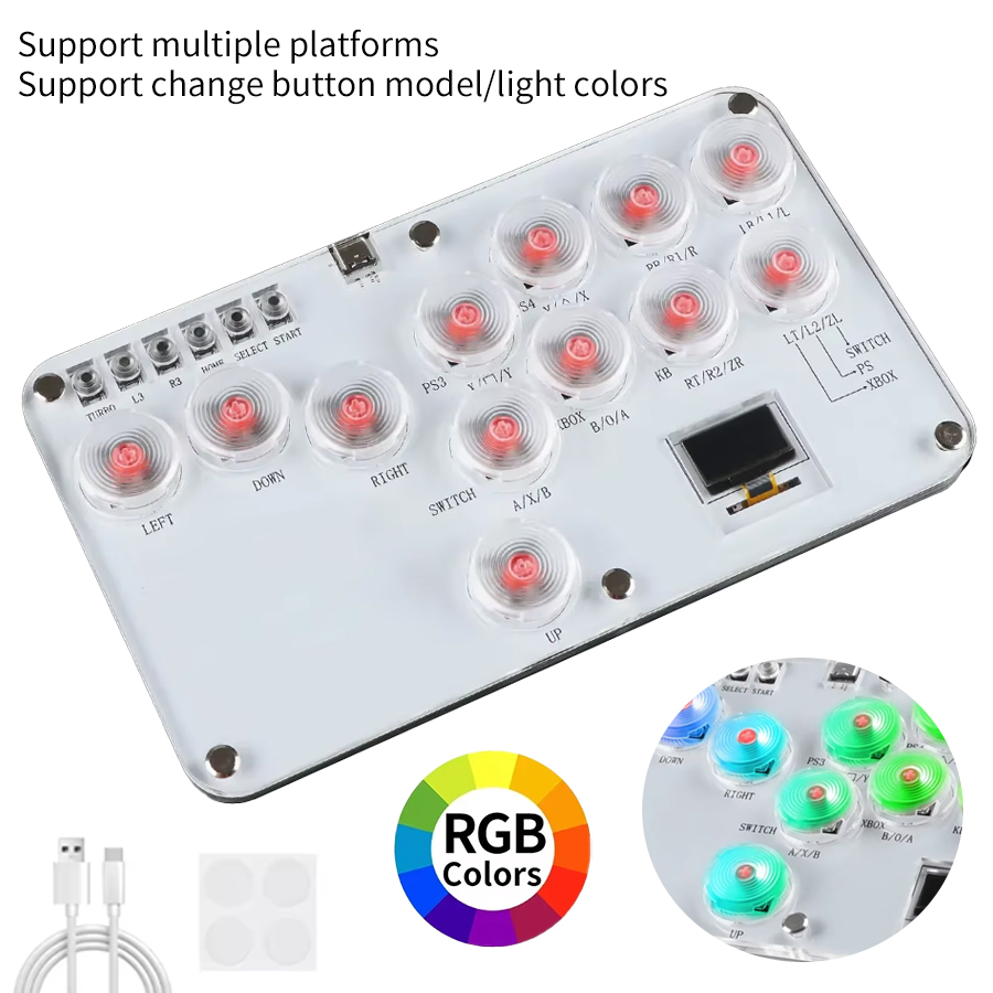 Arcade Fight Stick Hitbox Leverless - Hitbox Leverless Controller ต่อสู้ Sticks Custom