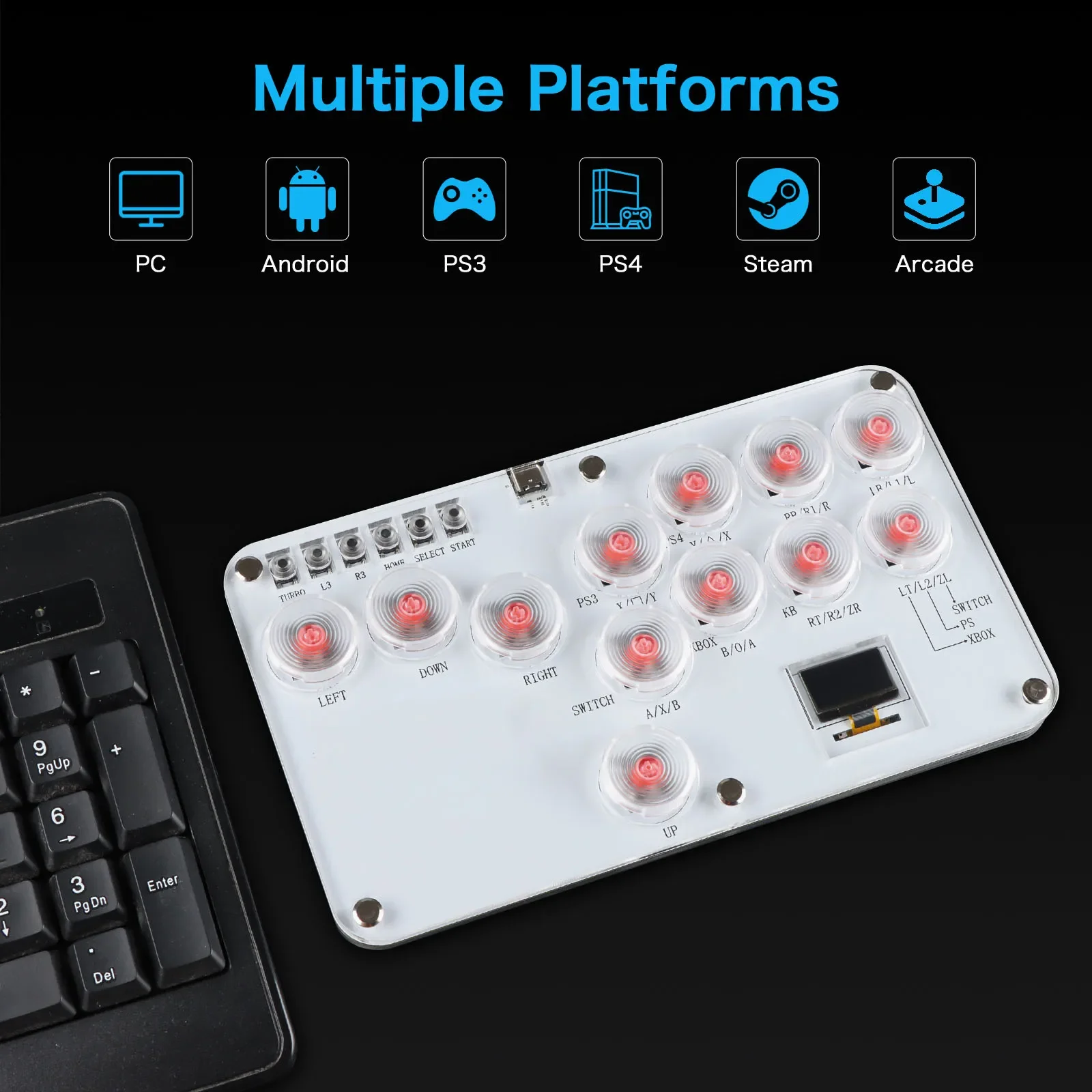 คีย์บอร์ดเกมต่อสู้แบบ 12 ปุ่ม  - Arcade Fight Stick Hitbox Leverless บทวิจารณ์และราคา