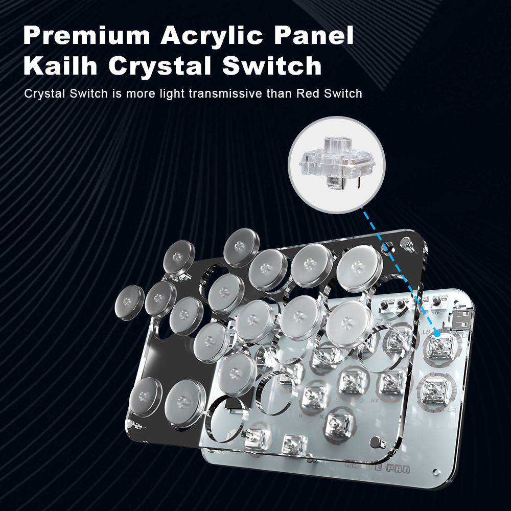 จอยสติ๊ก Haute42 Arcade Hitbox - Arcade Fight Stick Hitbox Leverless บทวิจารณ์และราคา