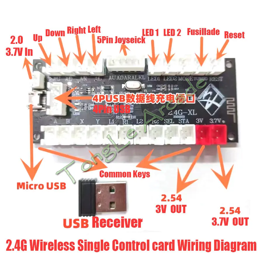 บอร์ดควบคุมเกมอาร์เคดแบบไร้สาย - Arcade Encoder Board Zero Delay Usb บทวิจารณ์และราคา