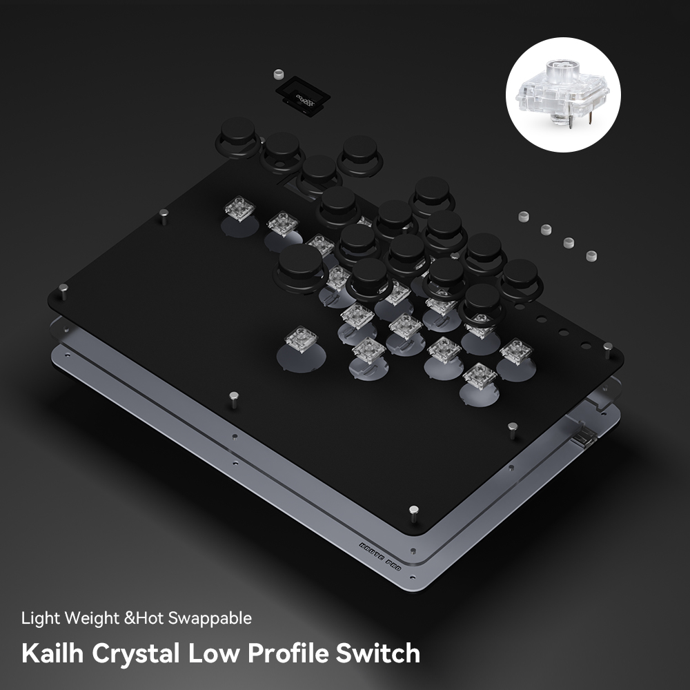 จอยสติ๊กอาร์เคด Haute42 Contro - Arcade Fight Stick Hitbox Leverless บทวิจารณ์และราคา