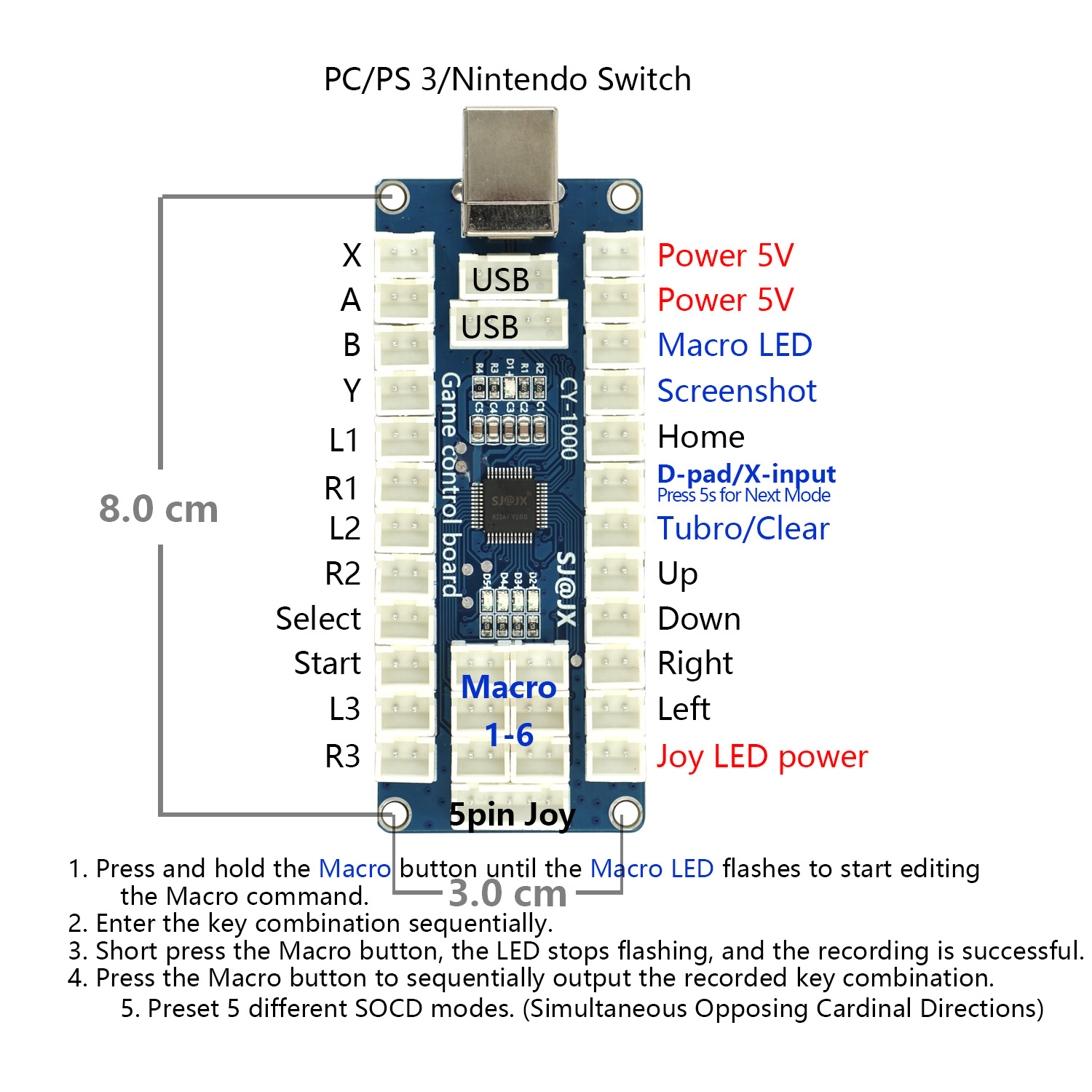 SJ@JX บอร์ดเข้ารหัสเกมอาร์เคด  - Arcade Encoder Board Zero Delay Usb บทวิจารณ์และราคา